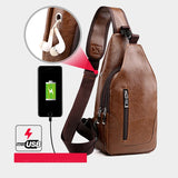 Innovative USB Charging Crossbody Bag - Secure & Convenient for the Modern Man