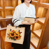 Pattern Linen Handbag Set with Coin Purse – Lightweight Tote