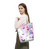 Flutter in Style: The Everyday Floral & Butterfly Tote Bag