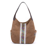 Trendy Multifunction Canvas Shoulder Bag - Spacious and Stylish for the Modern Woman