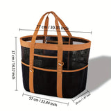 Large Capacity Beach Tote Bag – Foldable Waterproof Travel & Pool Bag