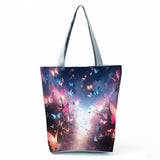 Flutter in Style: The Everyday Floral & Butterfly Tote Bag
