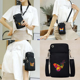 Chic Butterfly Pattern Waterproof Phone Bag - Stylish Crossbody Pouch for iPhone