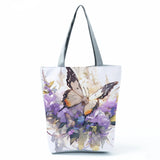 Flutter in Style: The Everyday Floral & Butterfly Tote Bag
