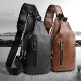 Innovative USB Charging Crossbody Bag - Secure & Convenient for the Modern Man