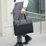 Men's Executive PU Leather Laptop Briefcase & Messenger Bag