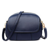 Chic Mini Leather Shoulder Bag - Stylish Small Round Essential Handbag