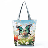 Flutter in Style: The Everyday Floral & Butterfly Tote Bag
