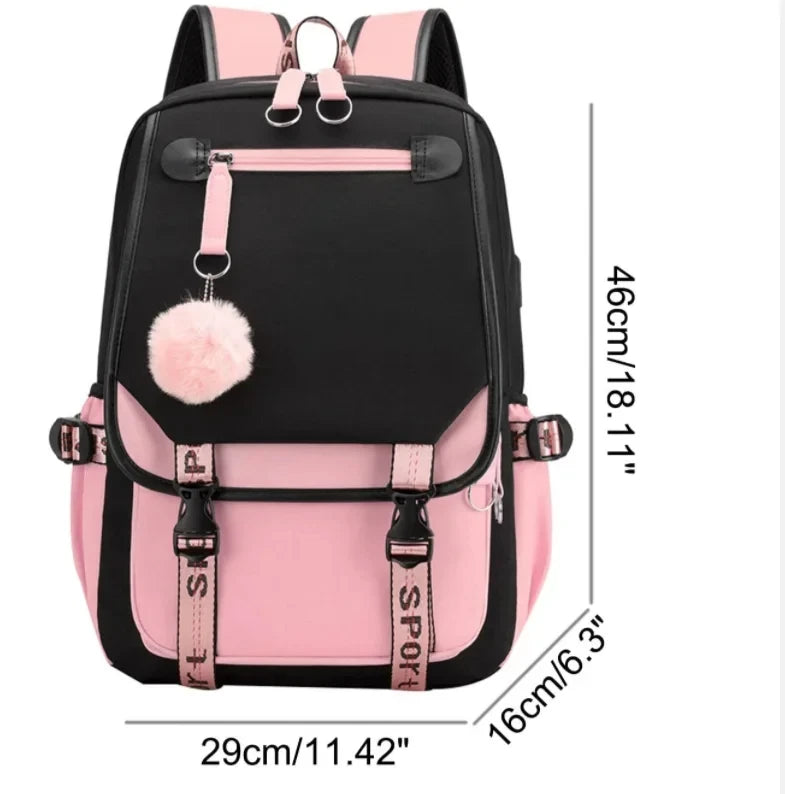 Kawaii Harajuku School Backpack – Stylish Travel Rucksack for Teens & College Students