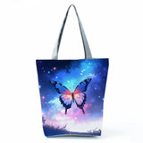 Flutter in Style: The Everyday Floral & Butterfly Tote Bag
