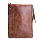 CONTACT’S Genuine Leather Bifold Wallet & Coin Purse for Women
