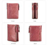CONTACT’S Genuine Leather Bifold Wallet & Coin Purse for Women