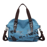 Urban Artistry - Women’s Graffiti Canvas Handbag