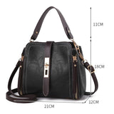 Vintage Elegance - Women’s Retro PU Leather Shoulder Bag