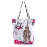 European Inspired Printed Beach Tote Bag