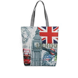 European Inspired Printed Beach Tote Bag