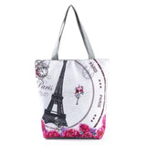 European Inspired Printed Beach Tote Bag