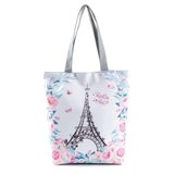 European Inspired Printed Beach Tote Bag