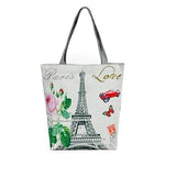 European Inspired Printed Beach Tote Bag