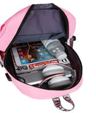 Tech-Savvy Trendsetter - Casual USB Charging School Backpack for Girls