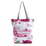 European Inspired Printed Beach Tote Bag