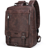 Executive Edge - JEEP BULUO Leather Men’s Backpack for Business and Travel