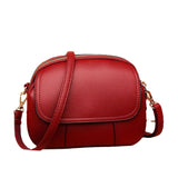 Chic Mini Leather Shoulder Bag - Stylish Small Round Essential Handbag