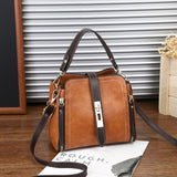 Vintage Elegance - Women’s Retro PU Leather Shoulder Bag