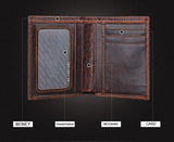 Elegant Crocodile Pattern Leather Wallet - Compact Men’s Accessory