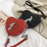 Charming Red Heart-Shaped Crossbody Bag – Fashion’s Romantic Statement