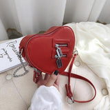 Charming Red Heart-Shaped Crossbody Bag – Fashion’s Romantic Statement