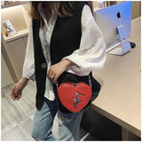 Charming Red Heart-Shaped Crossbody Bag – Fashion’s Romantic Statement