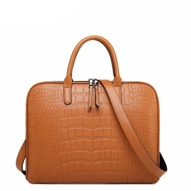 Elegant Ladies’ PU Leather Laptop Briefcase - Versatile Office Handbag for the Professional Woman