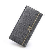 Chic Split Leather Long Wallet - Elegance Meets Functionality