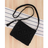 Bohemian Elegance Straw Clutch - Fashionable Tassel Handbag for Women