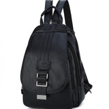 Vintage Leather Backpack - Stylish School & Travel Bag for Girls