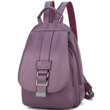 Vintage Leather Backpack - Stylish School & Travel Bag for Girls