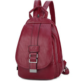 Vintage Leather Backpack - Stylish School & Travel Bag for Girls