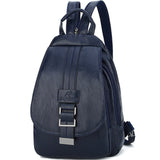 Vintage Leather Backpack - Stylish School & Travel Bag for Girls