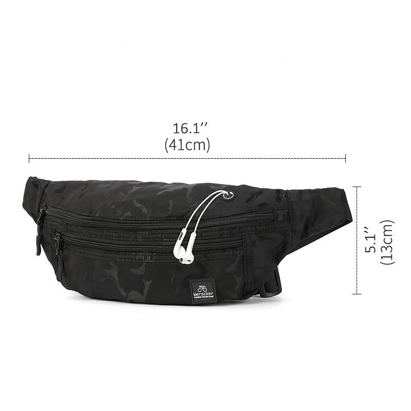 Versatile Waterproof Waist Bag - Men’s Belt Bag & Sports Sling Chest Pack