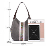 Trendy Multifunction Canvas Shoulder Bag - Spacious and Stylish for the Modern Woman