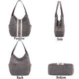 Trendy Multifunction Canvas Shoulder Bag - Spacious and Stylish for the Modern Woman