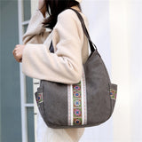 Trendy Multifunction Canvas Shoulder Bag - Spacious and Stylish for the Modern Woman