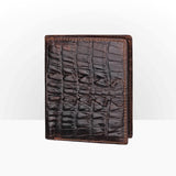 Elegant Crocodile Pattern Leather Wallet - Compact Men’s Accessory