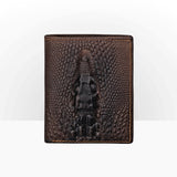 Elegant Crocodile Pattern Leather Wallet - Compact Men’s Accessory