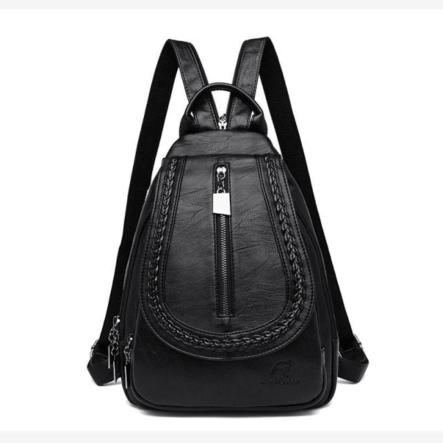 Stylish Women’s Synthetic Leather Backpack - Versatile Chest Bag for On-the-Go Elegance