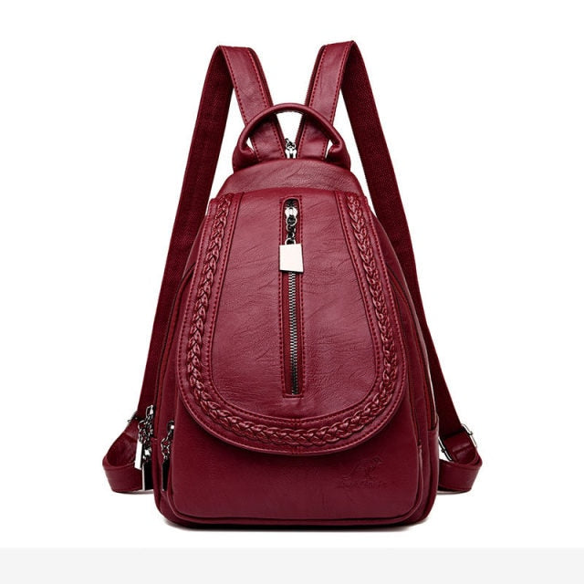 Stylish Women’s Synthetic Leather Backpack - Versatile Chest Bag for On-the-Go Elegance