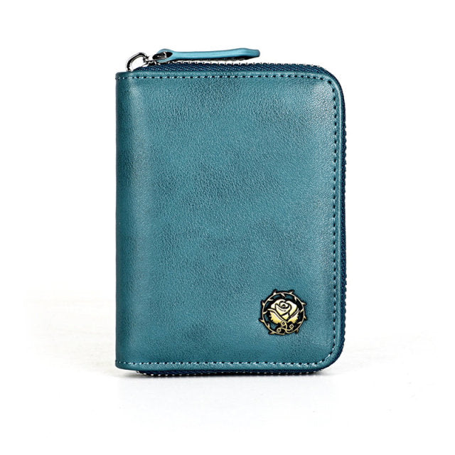 Unisex Genuine Leather Coin Purse - Compact Elegance with RFID Protection