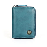 Unisex Genuine Leather Coin Purse - Compact Elegance with RFID Protection