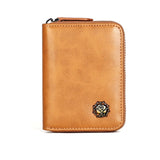 Unisex Genuine Leather Coin Purse - Compact Elegance with RFID Protection